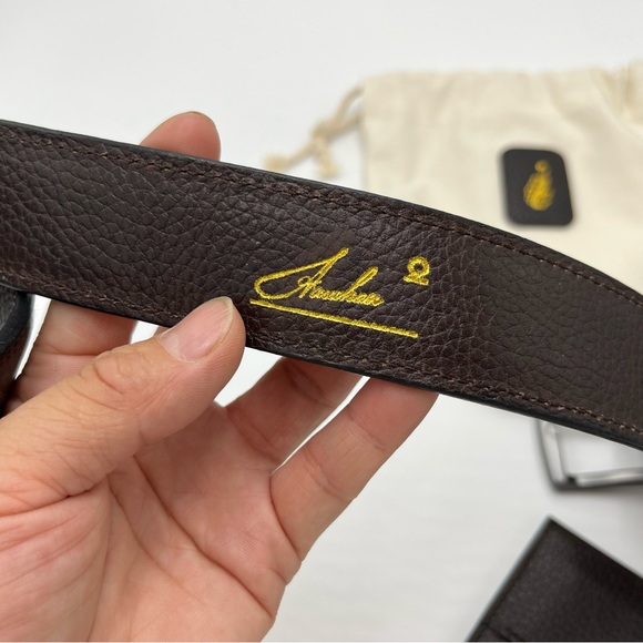 Calfskin men’s leather belt with card holder/ best gift 🎁 - Picture 3 of 12